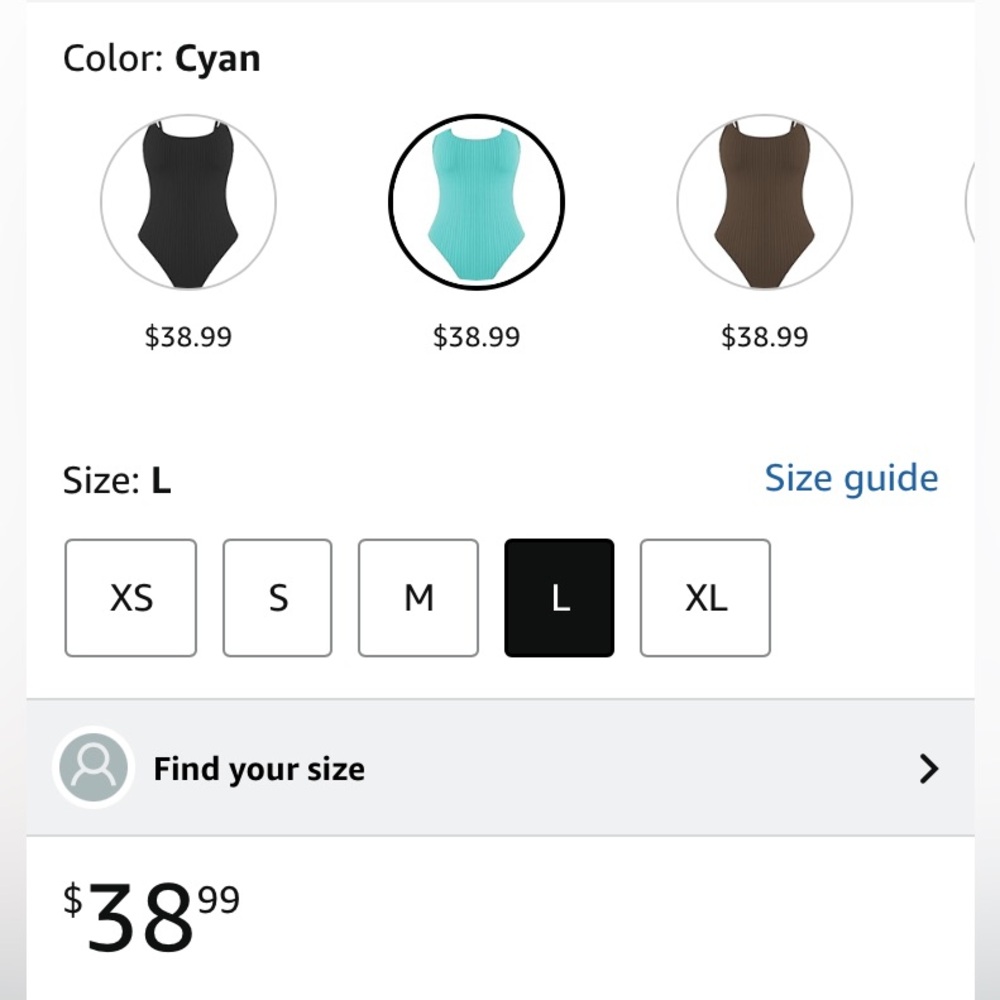 NWT Zaful Ribbed Open Back Swimsuit - Picture 3 of 16